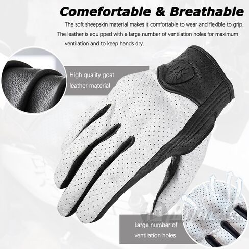 Yellow/Black Vintage Leather Mesh Climbing Hiking Off-Road Motorcycle Riding Breathable Gloves Comfortable Wear-Resistant Motocross Glove with Full Finger Protection for All Seasons in Kuwait