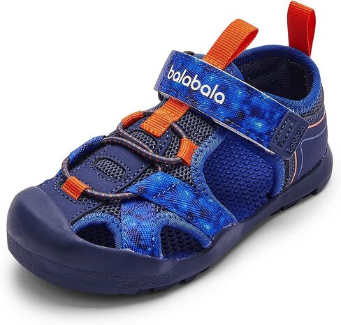 Balabala Kids Sandals Boys Girls Closed Toe Summer Outdoor Athletic Beaches Sandals Non-slip Hook and Loop in Kuwait