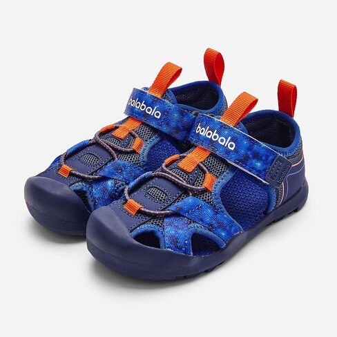 Balabala Kids Sandals Boys Girls Closed Toe Summer Outdoor Athletic Beaches Sandals Non-slip Hook and Loop in Kuwait