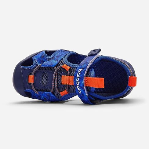 Balabala Kids Sandals Boys Girls Closed Toe Summer Outdoor Athletic Beaches Sandals Non-slip Hook and Loop in Kuwait