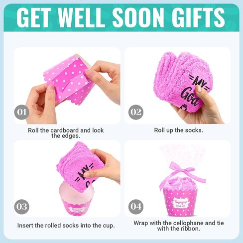HAPPYPOP Breast Cancer Gifts for Women Men - Cancer Chemo Comfort Socks for Survivor Patients in Kuwait