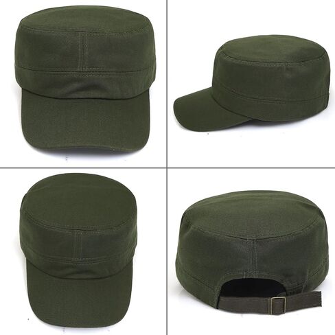 WULIQIUQIU Unisex Basic Cadet Army Caps Everyday Military Style Hat in Saudi Arabia