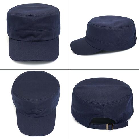 WULIQIUQIU Unisex Basic Cadet Army Caps Everyday Military Style Hat in Saudi Arabia