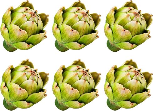 3pcs Large Faux Artichokes Decoration Realistic Artificial Artichoke Vegetable and Fruit Fake Artichokes Bowl Vase Fillers for Home Kitchen Decor - Green in Kuwait