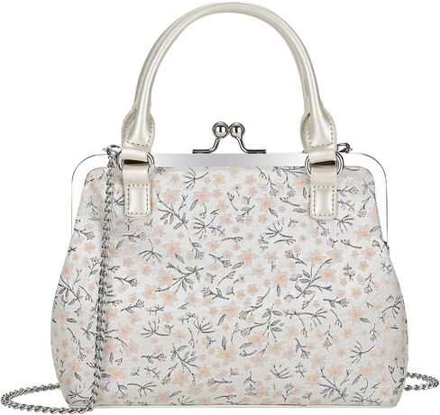 GM LIKKIE Kiss Lock Purses and Handbags, Vintage PU Leather Clutch Purses for Women, Top Handle Evening Handbag in Kuwait