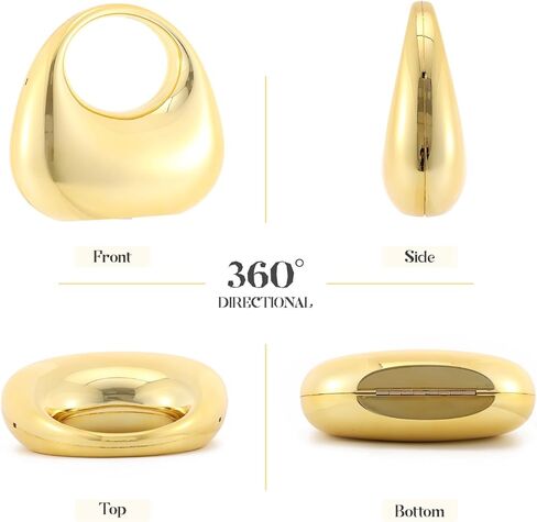 Lanpet Women's Moon Shape Unique Handbag Acrylic Top-handle Purse Crossbody Evening Handbag in Kuwait