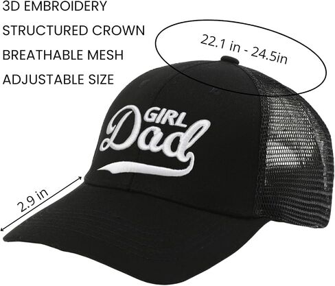 Girl Dad Hat Gifts for Dad Trucker Hats Fathers Day Hat Mesh Baseball Cap Mens Birthday Gift in Saudi Arabia