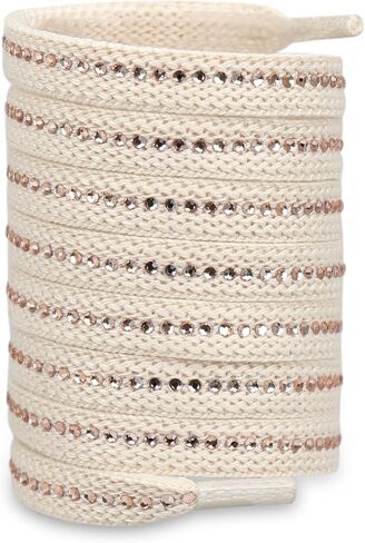 Naivlizer Rhinestone Sparkle Flat Shoelaces for Women - Bling Charm Shoe Strings, Sneakers Replacement Laces in Saudi Arabia