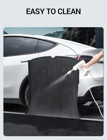 BASENOR Upgraded Tesla Model Y TPE Cargo Liners Cargo Mat Rear Trunk Mat Liner All Weather Anti-Slip Waterproof Trunk Mat 2020 2021 2022 2023 2024 in Saudi Arabia