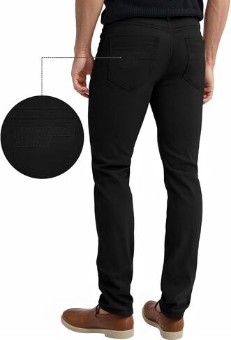 ETHANOL Mens Comfortable Stretch Trousers Slim Fit Straight Leg Stylish Design Pants in Saudi Arabia