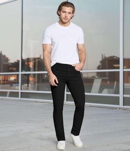 ETHANOL Mens Comfortable Stretch Trousers Slim Fit Straight Leg Stylish Design Pants in Saudi Arabia