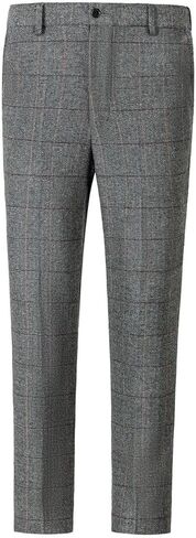 Men's Dress Pants Tweed Plaid Classic Fit Siut Separates Slim Stylish Wool Casual Business Suit Pants in Kuwait