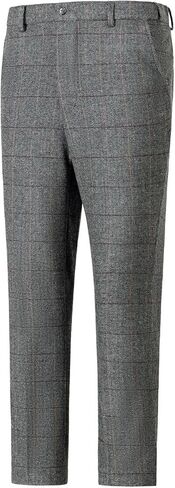 Men's Dress Pants Tweed Plaid Classic Fit Siut Separates Slim Stylish Wool Casual Business Suit Pants in Kuwait