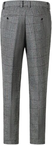 Men's Dress Pants Tweed Plaid Classic Fit Siut Separates Slim Stylish Wool Casual Business Suit Pants in Kuwait