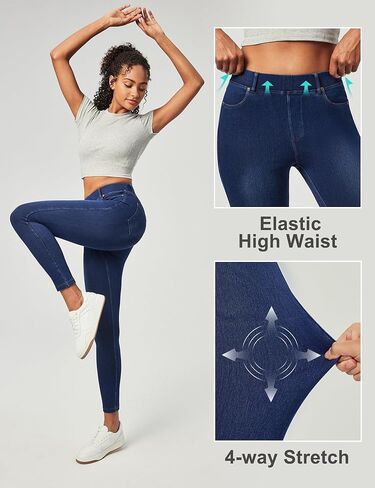 Iuga jeggings for Women Contum Control contracty redenty contensy for women high phenced recled on skinny jean leggings with mobicets strendy in Saudi Arabia