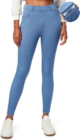 IUGA Jeggings for Women Tummy Control Stretchy Jeans for Women High Waisted Pull on Skinny Jean Leggings with Pockets Trendy in Kuwait