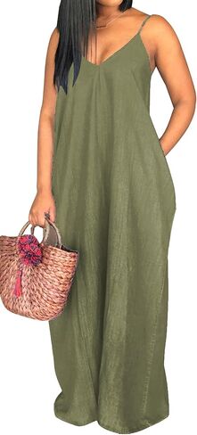 سنايت للسيدات مثير الدنيم فساتين الدنيم غير الرسمي حزام مخطط مخطط طويل sundress wiht جيوب in Kuwait
