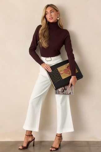 Allimy Women's High Waisted Cropped Wide Leg Jeans Stretchy Loose Denim Pants with Front Patch Pockets in Kuwait