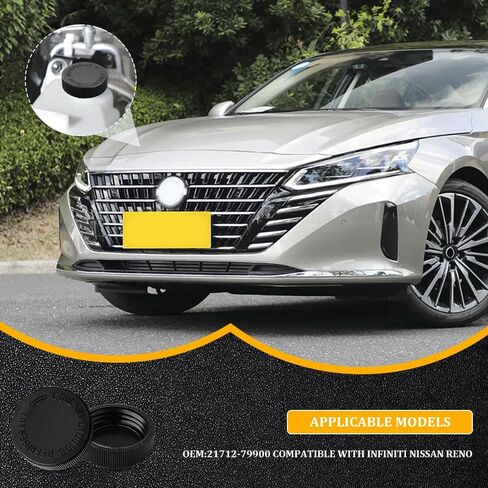 2pcs Coolant Reservoir Cap ، CADEARAIN TOOLANT COOLANT COLDAIR CAPERAIR ، 21712-79900 CAP CAP ، CAR Part Auto Graviator Overlow Cover Presential for Nissan Renault (Black) in Saudi Arabia