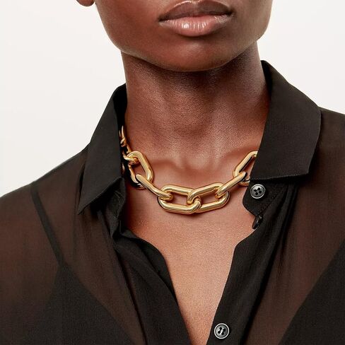 choice of all Chunky Gold Necklace Statement Necklace for Women Punk Chunky Chain Necklaces Dainty Gold Choker Accessories Jewelry for Women Trendy in Kuwait