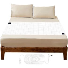 Grounding Sheet for Sleeping, Grounding Mat for Bed with Silver Thread, Grounding Sheet Conductive Grounding for Pain Relieving (60" 80")