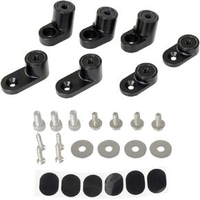 Rear Wing Spoiler Riser Extender Kit Bolt-on Type Compatible with 2013+ Ford Focus ST 4Dr Hatchback 2014 2015 2016 2017 2018 Black