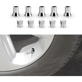 5Set Tire Valve Caps, Car Tire Caps Covers, Chrome Plated Valve Stem Cover, Car Part Dustproof, Waterproof, Leakproof Valve Stem Covers for TR413AC (TR413AC)