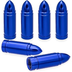 4PCS Bullet Style Tire Valve Stem Caps, Corrosion Resistant, Universal Aluminium Alloy Dustproof Tire Valve Stem Covers for Cars, SUV, Trucks, Bikes, Motorcycles, Bicycles(Black)