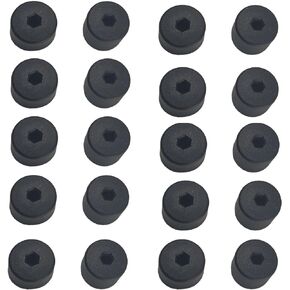 20 Pcs Wheel Lug Nut Bolt Cover Black Caps Compatible with Volkswagen Lug Nut Cover 1K0 601 173 9B9