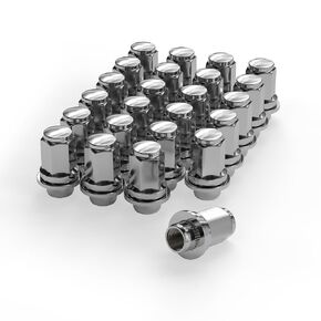 Richeer 20PCS 14x1.5 Lug Nuts, 1.77 inch Tall 7/8'' (22mm) Hex M14x1.5 OEM Factory Mag Washer Style Chrome Lug Nuts for Sequoia Landcruiser Tundra Lexus LX470 LX480