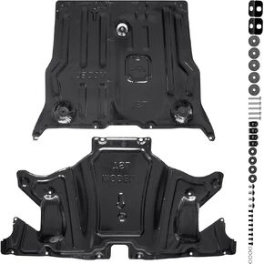 Skid Plate for Tesla Model 3 / Model Y, Front Rear Skid Plate Set Under Engine Guard Cover Splash Shield Cover for Tesla Model 3 2017-2023 / Model Y 2020-2023 Accessories - 2PCS