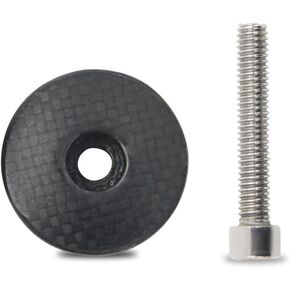 Carbon Fiber Cycling Headset Stem Top Cap Front Fork Stem Top Caps Bowl Bike Stem Cover with Screws