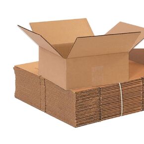 Aviditi 10 x 10 x 4 Corrugated Cardboard Boxes, Flat 10"L x 10"W x 4"H (Pack of 25) Shipping, Packaging, Moving, Storage Box for Home or Business, Strong Wholesale Bulk Boxes