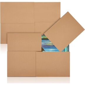Cholemy 1 Set TV Moving Box, 40" x 30" x 3 1/2" Large Mirror Box Corrugated Cardboard Mirror Moving Box Picture Boxes for Moving Packing Shipping Picture TV Glass Storage Carton Supplies