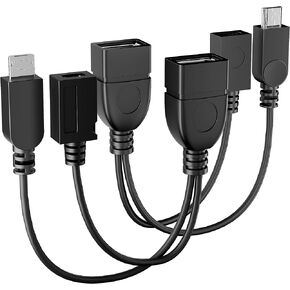 كابل مقسم Micro USB OTG، محول USB صغير 2 في 1 إلى USB (كابل OTG + كابل الطاقة) لعصا النار وبلاي ستيشن كلاسيك والمزيد - عبوتان in Kuwait