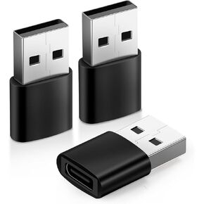 3 عبوات من محول USB C إلى USB 2.0 من النوع C أنثى إلى USB A ذكر OTG محول شاحن لهاتف iPhone 15 14 13 Pro Max Plus، iPad 9 10 Air 5 Mini 6 محول USB لهاتف Samsung Galaxy S24 Ultra S23 Google Pixel 5 in Kuwait