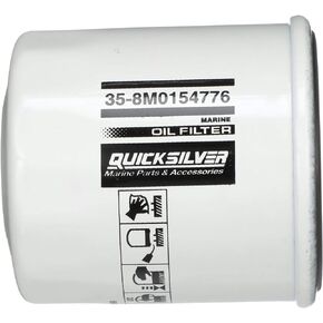 Quicksilver 8M0154776 Oil Filter for Select 2000-2018 Yamaha, Honda, and Nissan/Tohatsu 9.9-115 HP Outboards