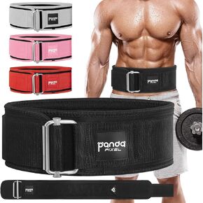 Weight Lifting Belt, PIXEL PANDA Self-Locking Weightlifting Belt, Weight Lifting belts, Premium Gym Belt for Men and Women, Professional Powerlifting Belt for Workout Fitness Squats Deadlifts Bodybuilding