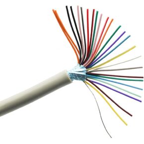 28 AWG 25/C CMP Plenum Rated Double Shielded Security RS232 Data Cable - 6.5 Feet - Use for DB25 Serial Adapters