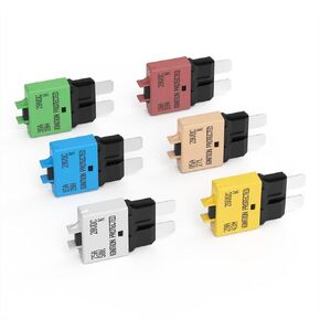 6 Packs Resettable Fuse Low Profile ATC/ATO Circuit Breaker Fuse 5A 10A 15A 20A 25A 30A (Mixed), E39 DC 12V-32V