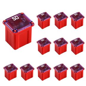 20A JCASE Car Fuse Automotive FMX Fuse Low Profile Box Shaped Fuse Compatible for Ford, Chevy/GM, Chrysler/Dodge Toyota Car Truck SUV