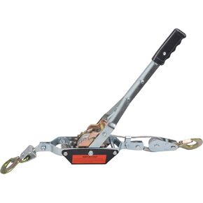 2 Ton Power Puller, 2 Hook Steel Cable Dual Gear Power Ratchet Come Along Winch,Heavy Duty Hand Cable Puller,4,400LBS