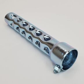8" LONG Exhaust Baffle for 1-3/4" OD Exhaust Pipes & Mufflers – Noise Reducer/Silencer - SOLD INDIVIDUALLY w/Mounting Nut & Bolt – Galvanized Steel – Motorcycle Harley Chopper Bobber Cafe Racer