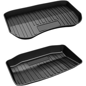 Mixsuper Custom Fit Cargo Liner for 2017-2023 Tesla Model 3, All Weather Trunk Mat Durable 3D Upgrade Anti-Slip Rear Trunk Liner Cargo Mat Black