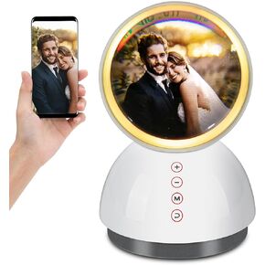 Multi-Functional 3D Crystal Picture Album,Aura Frame,3D Picture Frame，Multiple Pictures Displayed,Alarm Clock,Digital Clock,Great Gifts for Children/Girl/Boyfriend，Digital Frame, LCS Display