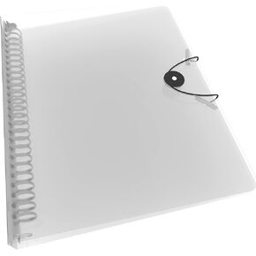 26-Rings Ring Binder, B5 Size Folder, Can Filler B5-26 Holes Paper Folder (B5, White)
