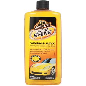 Ultra Shine Car Wash and Wax by Armor All, Car Wax and Cleaner for Cars, Trucks and Motorcycles, 16 Fl Oz