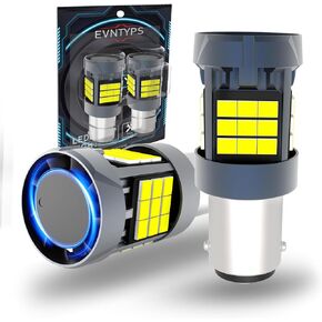 1157 LED Bulbs For Brake Lights,6000K 4000LM Super Bright 9-32V 2057 2357 LED Bulb Buit in Resistor,Back Up Reverse Lights,Parking Side Marker Light Bulb Canbus Error Free(2pcs)