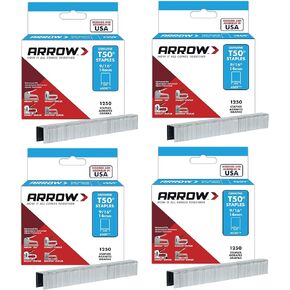 Arrow Fastener 509 Genuine T50 9/16-Inch Staples, 1,250/Pack, 4 Pack