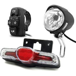 Ebike Light Collection with QD139 Frontlight DC50 Taillight DK226 Switch Cable Use for Warning Light Turn Signal and Horn in Kuwait